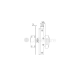 Gâche pour verrou 1 point et multipoints Cavith (pour porte huisserie bois)